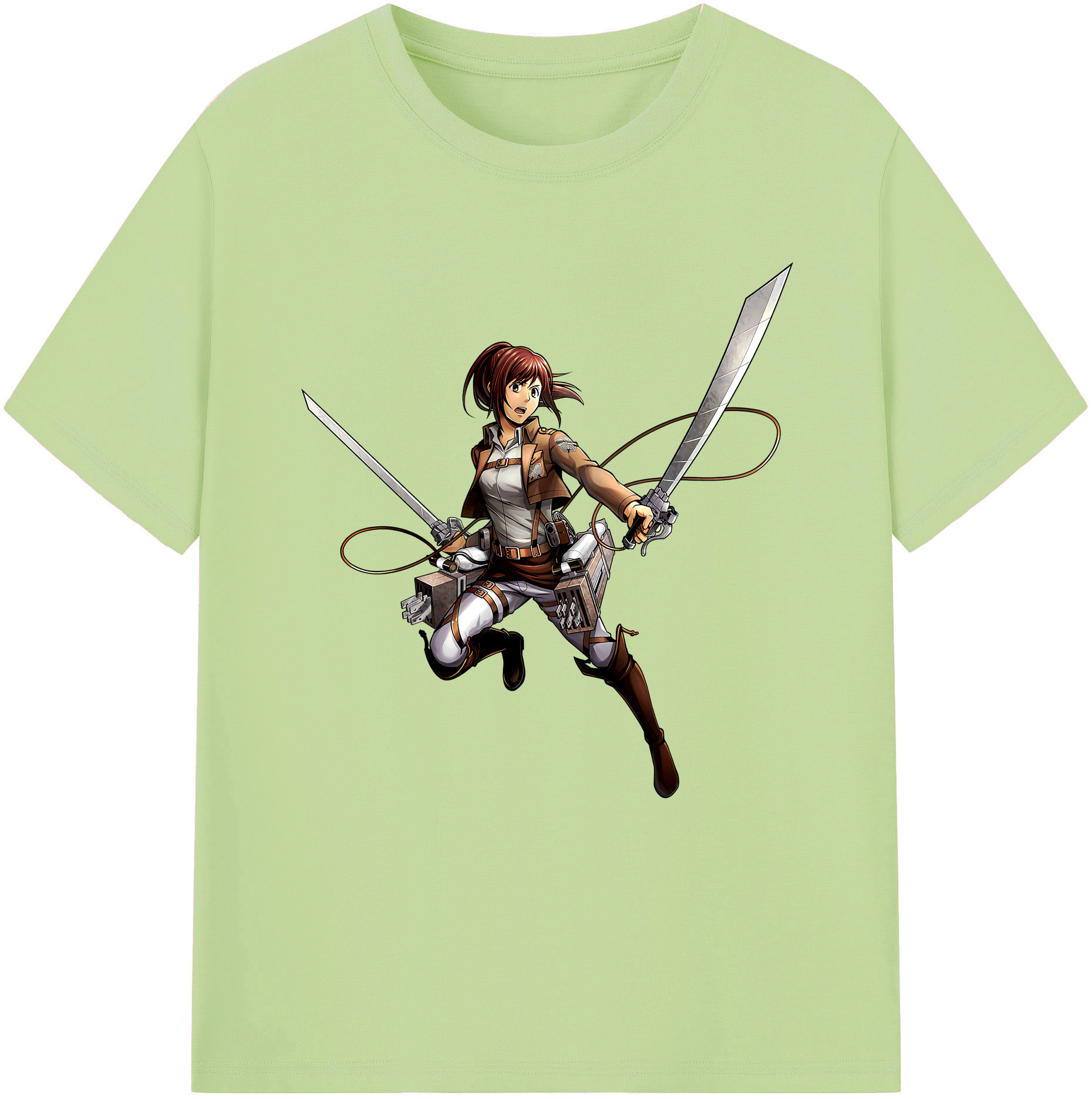 （画像用） 進撃の巨人 サシャ·ブラウス Attack on Titan Sasha Blaus 綿100％半袖Tシャツ（フロントプリント）